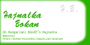 hajnalka bokan business card